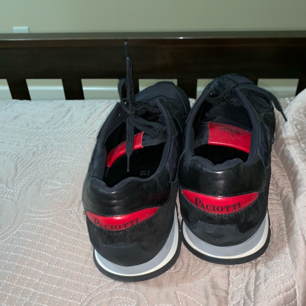 Black leather shoes